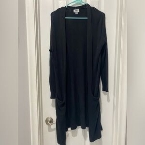 Long Black Cardigan Sweater